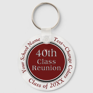 Personalized 40th Class Reunion Gifts, Your Keychain