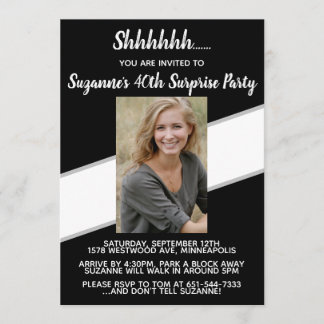 Personalized 40th Surprise Birthday Party Invite