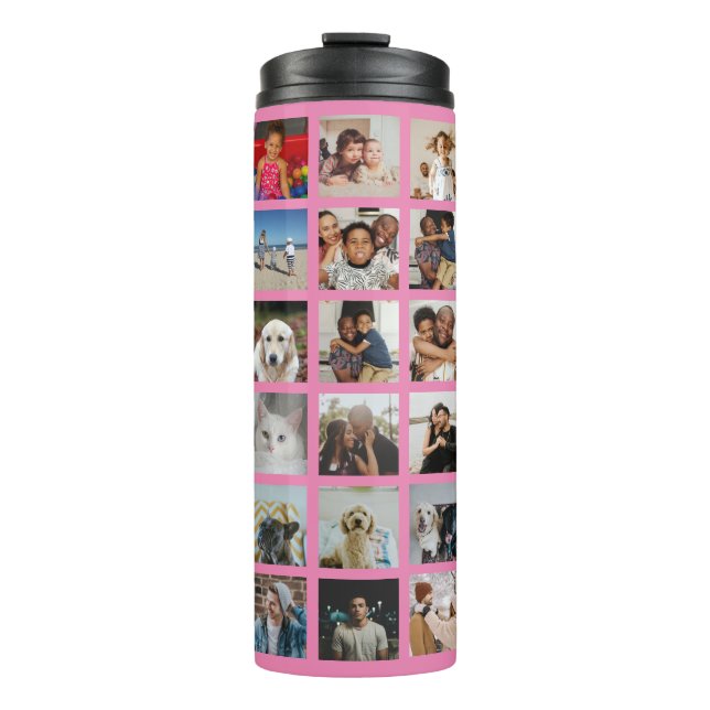 Personalized 42 Photo Collage Thermal Tumbler (Front)