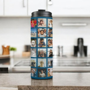 Personalized 42 Photo Collage Thermal Tumbler