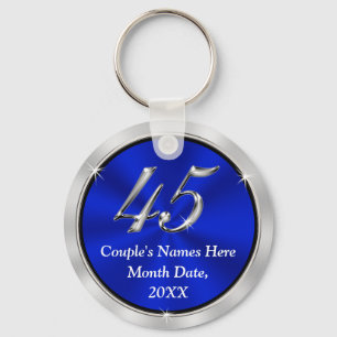 Personalized 45th Anniversary Favours, Keychains