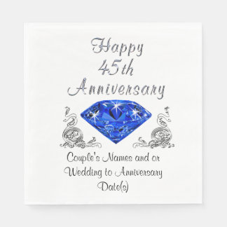  45th  Wedding  Anniversary  Napkins Zazzle Canada