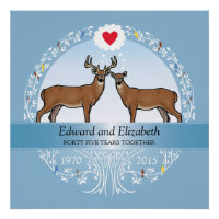 Personalized 45th Wedding Anniversary, Buck & Doe