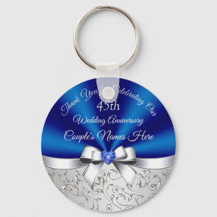 Personalized, 45th Wedding Anniversary Party Ideas Keychain