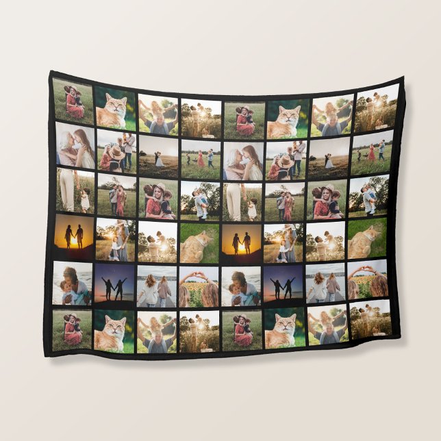 Personalized 48 Photo Collage Fleece Blanket (Creator Uploaded)