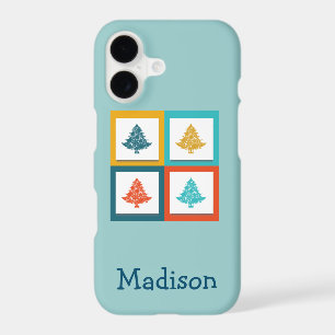 Personalized 4 Christmas Trees Retro Design