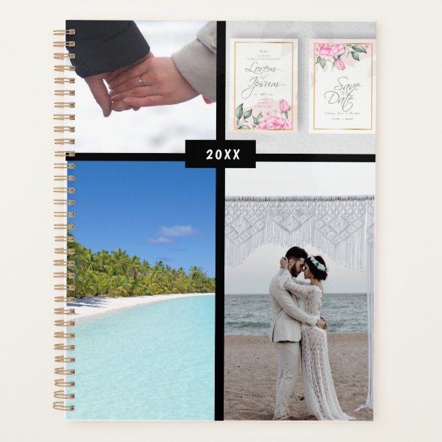 Personalized 4-Image Dated Wedding Planner (Front)
