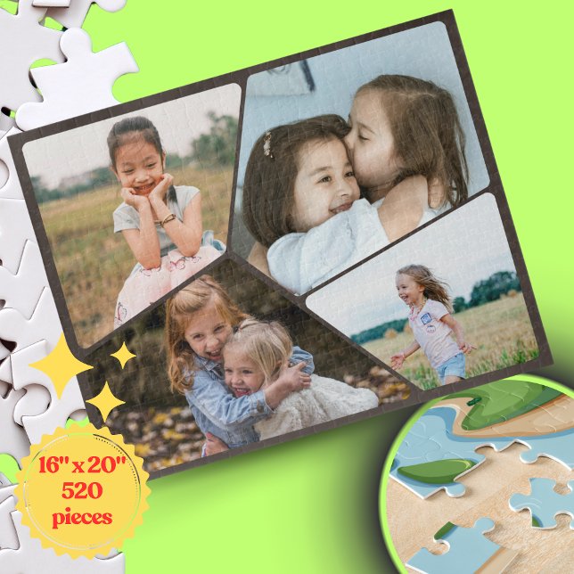 Personalized 4-Photo Collage Puzzle | 16" x 20" (Personalized 4-Photo Collage Puzzle | 16" x 20")