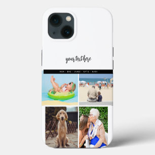 Personalized 4 Photo Family Love Memories Keepsake iPhone 13 Case