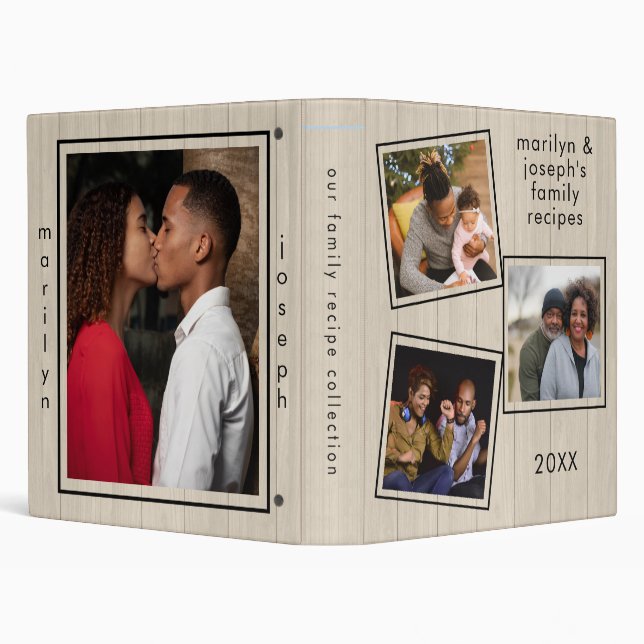 Personalized 4-Photo Family Recipe Binder (Background)