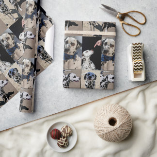 Personalized 4 Photo Pet Collage Custom Wrapping Paper