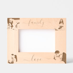 Personalized 4 photo script etched frames