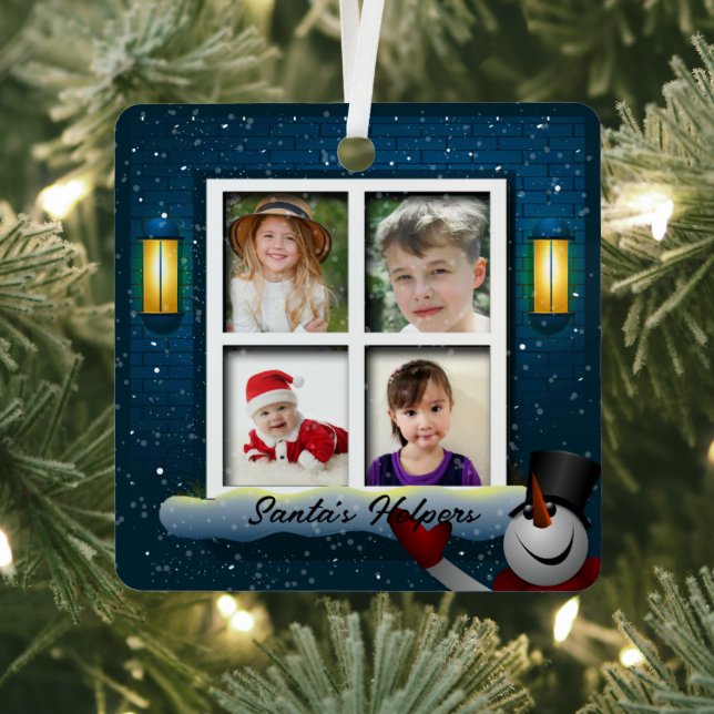 personalized 4-window frame ornament (Insitu)