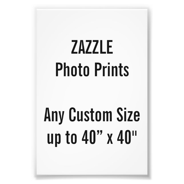 Personalized 4” x 6" Photo Print, or custom size (Front)