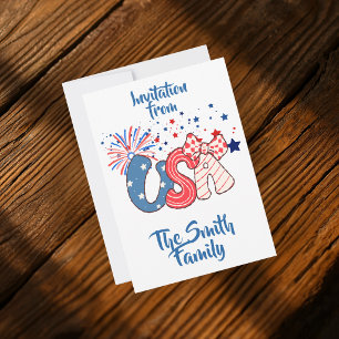 Personalized 4th of July Invitation
