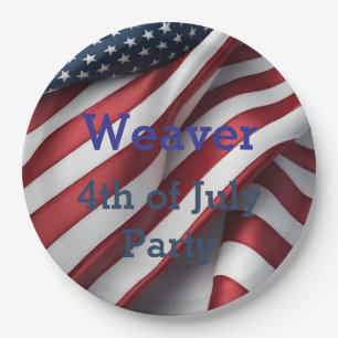 Personalized 4th of July Party Paper Plate