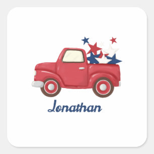 Personalized 4th of July Pick Up Stickers