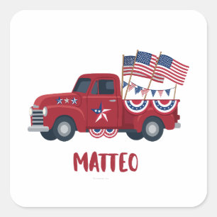 Personalized 4th of July Pick Up Truck Stickers