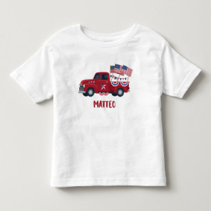 Personalized 4th of July Pick Up Truck T Shirt
