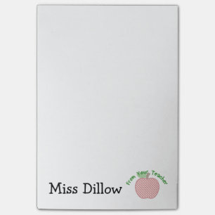 Personalized 4x6 Teacher's Apple Post-it's Post-it Notes