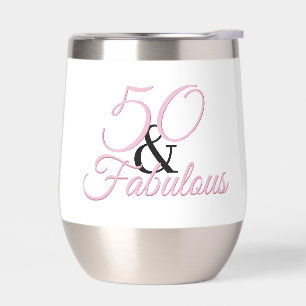 Personalized 50 and fabulous Pink Birthday