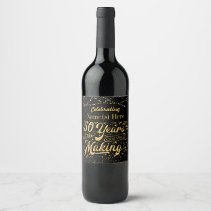 Personalized 50 Years in the Making Wine Label