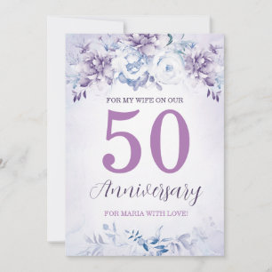Personalized 50th Anniversary Cards for Wife