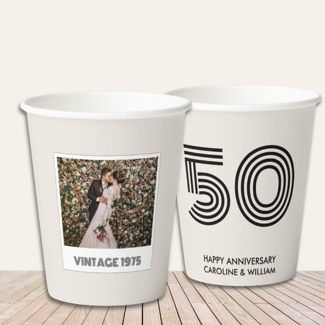 Personalized 50th Anniversary Decor Party Cups (Personalized 50th Anniversary Decor Party Cups
)