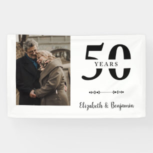 Personalized 50th Anniversary Golden Wedding Gift Banner