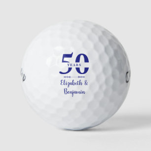 Personalized 50th Anniversary Golden Wedding Gift Golf Balls