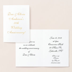 Personalized 50th Anniversary Invitations