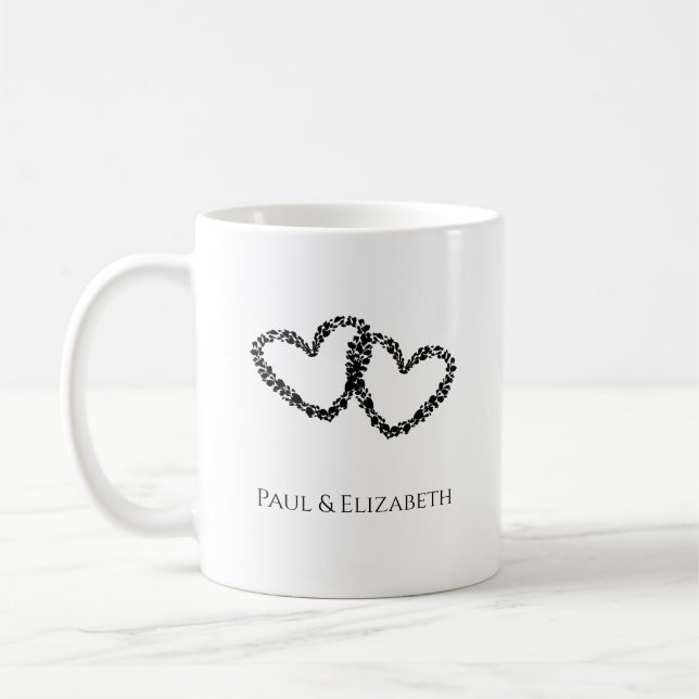 Personalized 50th Anniversary Keepsake Couple Gift Coffee Mug (Left)