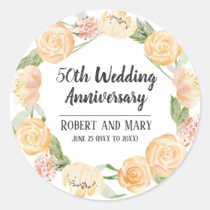 Personalized 50th Anniversary Party Favour Seal