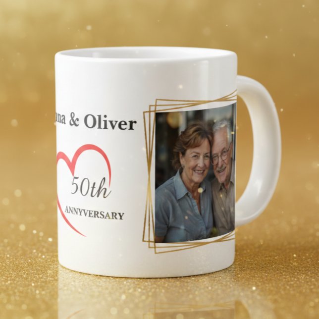 Personalized 50th Anniversary Photo Mug (Creator Uploaded)