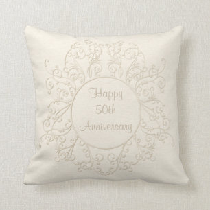 Personalized 50th Anniversary Pillow Couples NAMES