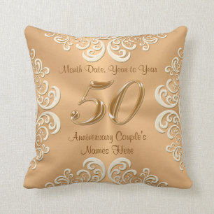 Personalized 50th Anniversary Pillow Names, Date