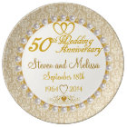 Personalized 50th Anniversary Porcelain Plate
