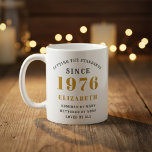 Personalized 50th Birthday 1976 Add Name Elegant Coffee Mug<br><div class="desc">Personalized birthday mug for those born in 1976. Easily customize the text to the front and the interior of this birthday coffee mug using the template provided. Part of the setting standards range of designs.</div>
