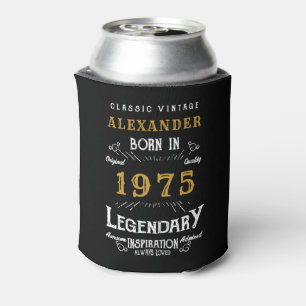 Personalized 50th Birthday Add Name Year Legendary Can Cooler