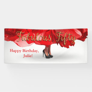 Personalized 50th Birthday Banner