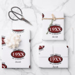 Personalized 50th Birthday Birth Of A Legend Retro Wrapping Paper Sheet<br><div class="desc">Personalized 50th birthday wrapping paper celebrating the "Birth Of A Legend". Add the name and details using our simple template. We also have a range of gifts and party supplies to match.</div>