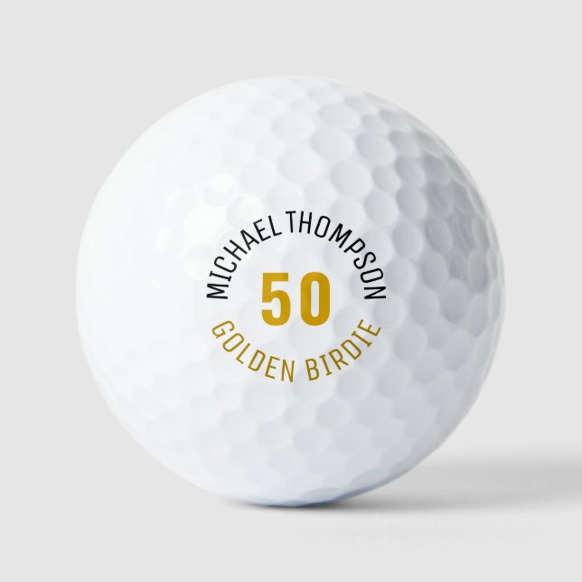 Personalized 50th Birthday Golf Balls (Front)