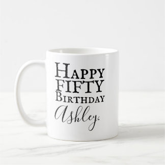 Personalized 50th birthday mug