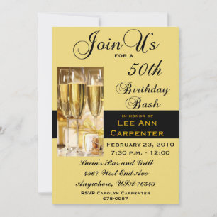 Personalized 50th Birthday Party Invitation