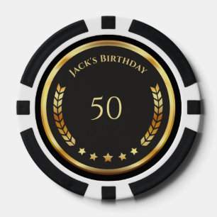 Personalized 50th Birthday Poker Chips