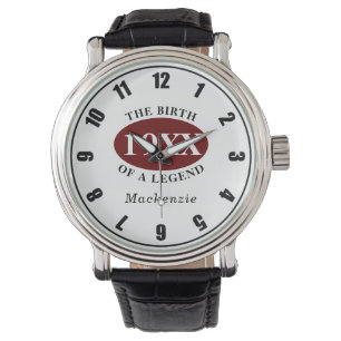 Personalized 50th Birthday Retro Birth Of A Legend Watch