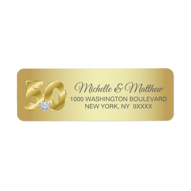 Personalized 50th Golden Wedding Anniversary (Front)