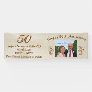 Personalized 50th Wedding Anniversary Banners