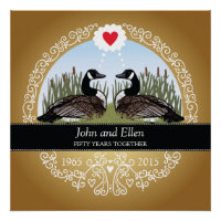Personalized 50th Wedding Anniversary, Geese