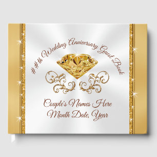Personalized 50th Wedding Anniversary Guest Book